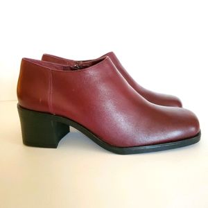 90's 8.5 W Vintage Damian's Red Block Heel Shoes